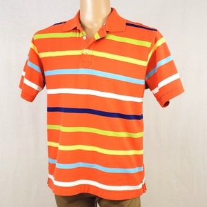 Siegfried & Company Orange Striped Polo Shirt (L)